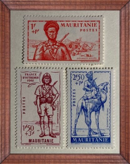 Mauritania Scott # B13-B15 Mint Hinged