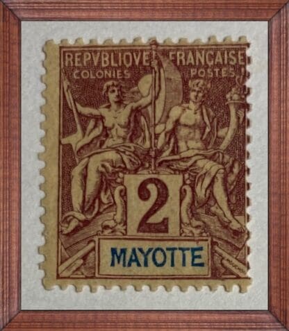 Mayotte Scott # 2 Mint Hinged