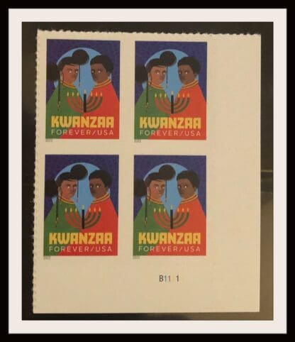 Scott # Kwanzaa 2022 Mint Never Hinged Plate Block