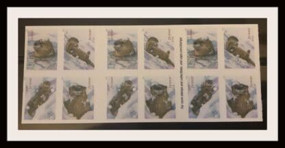 Scott # 5651b Otters in Snow Mint Never Hinged Booklet