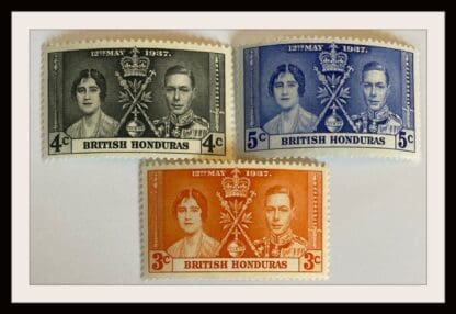 British Honduras Scott # 112-114 Mint Hinged