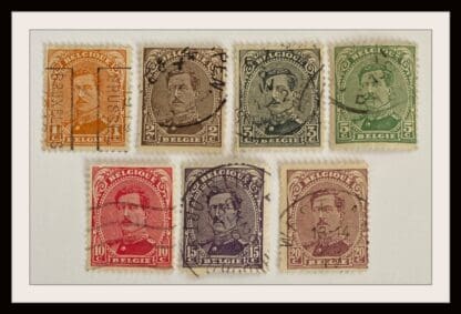 Belgium Scott # 108-114 Used