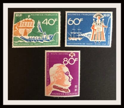 French Polynesia Scott # C45-C47 Mint Never Hinged