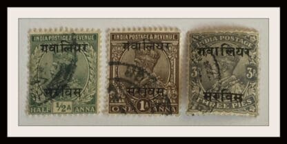 India Gwalior Scott # O30-O32 Used