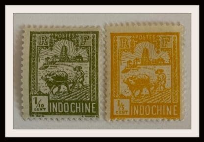 Indo China Scott # 115-116  Mint Hinged