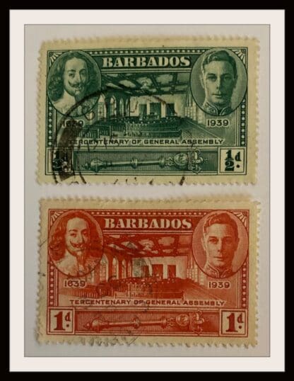 Barbados Scott # 202-203 Used