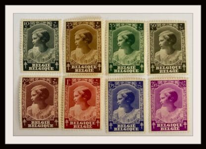 Belgium Scott # B200-B207 Mint Hinged