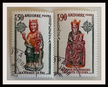 Andorra France Scott # 232-233 Used (Europa)