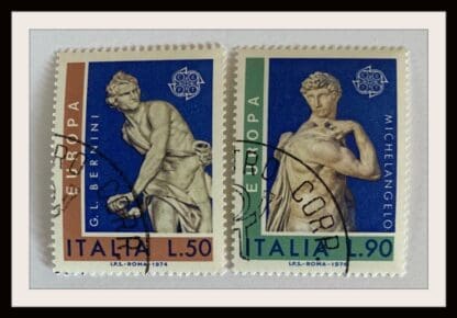 Italy Scott # 1143-1144 Used (Europa)