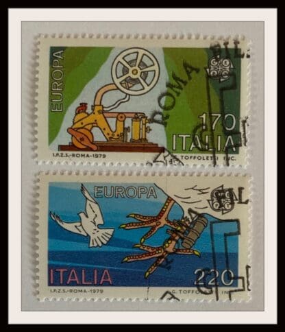 Italy Scott # 1366-1367 Used (Europa)