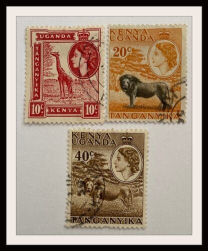 Kenya Uganda and Tanganyika Scott # 104/107/109 Used