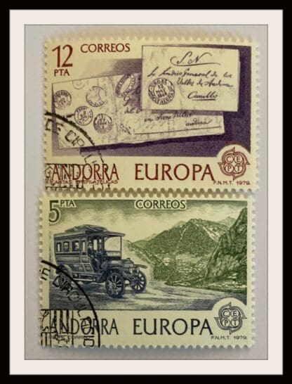 Andorra Spain Scott # 111-112 Used (Europa)