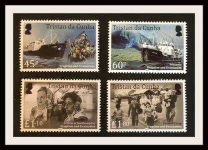 Tristan da Cunha Eruption and Evacuation Mint Never Hinged