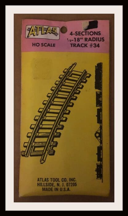 Atlas #34 1/2" 18"Radius Curve N.O.S. 4 per package