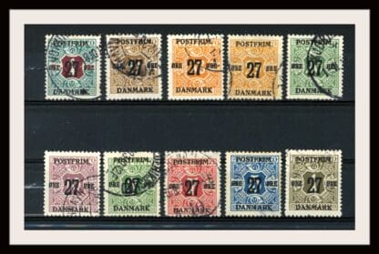 Denmark Scott # 145-154 Used