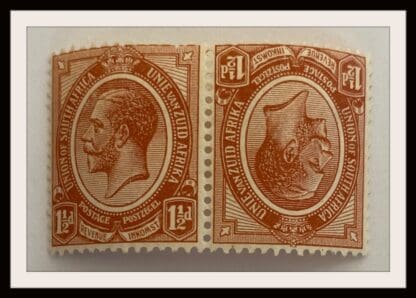 South Africa  Scott # 4a Mint Hinged 'Tete Beche' pair