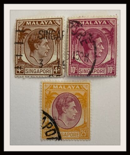 Singapore Scott # 2a/10a/14a Used