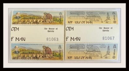 Isle of Man Scott # 1969 Mint Never Hinged Europa Gutter Pairs