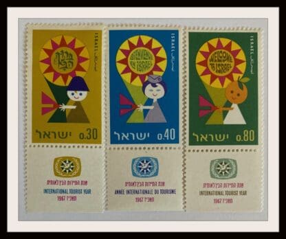 Israel Scott # 355-357 Mint Never Hinged With Tabs