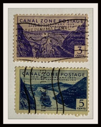 Canal Zone Scott # 122-123 Used