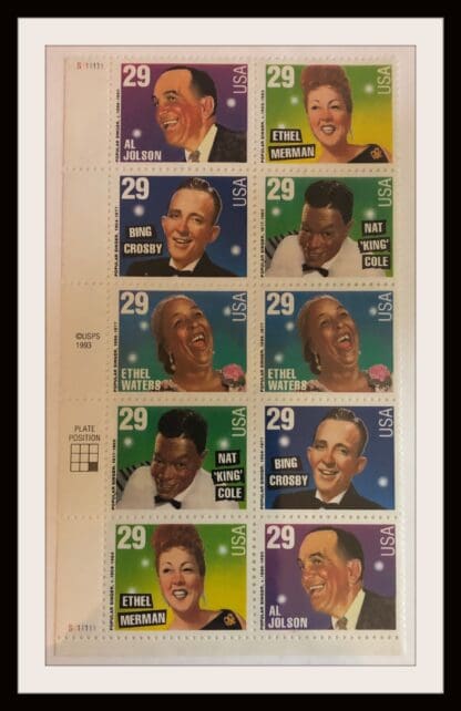 Scott # 2849-2853 Plate Block Mint Never Hinged