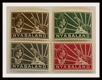 Nyasaland Scott # 54a-56a Mint Hinged