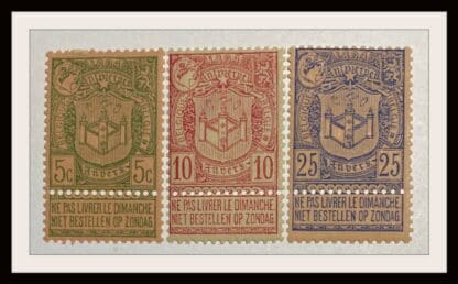 Belgium Scott # 79-81 Mint Hinged