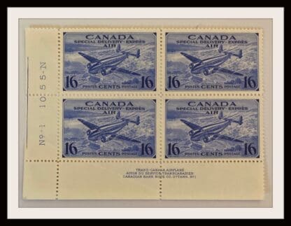 Canada Scott # CE1 Mint Never Hinged Plate Block of 4