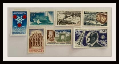 France Scott # 1176-1177/1180-1184 Mint Hinged