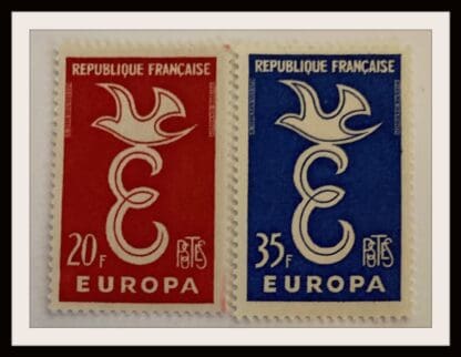 France Scott # 889-890 Mint Hinged  (Europa)