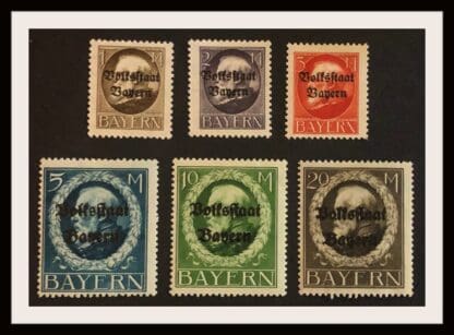 Bavaria Scott #150-155 Mint Hinged