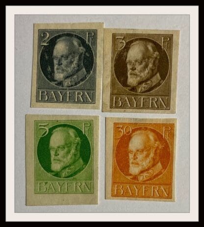 Bavaria Scott # 117-119/125 Mint Hinged