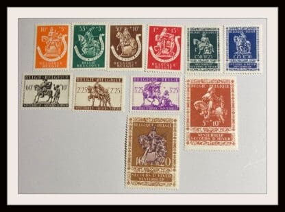 Belgium Scott # B332-B341/B343 Mint Hinged