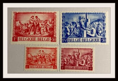 Belgium Scott # B395-B398 Mint Hinged