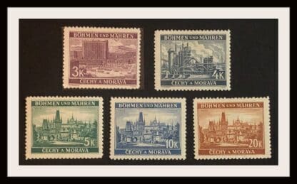 Bohemia & Moravia Scott #35-39 Mint Hinged