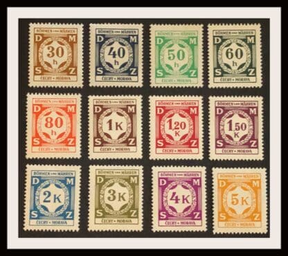 Bohemia & Moravia Scott #O1-O12 Mint Hinged