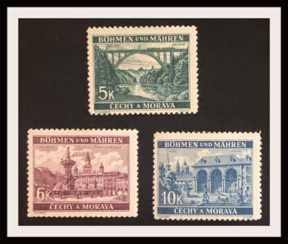 bohemia & Moravia Scott #44-46 Mint Hinged