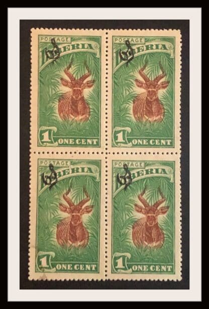 Liberia Scott #O98 Mint Hinged Block