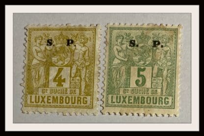 Luxembourg Scott # O54-O55 Mint Hinged