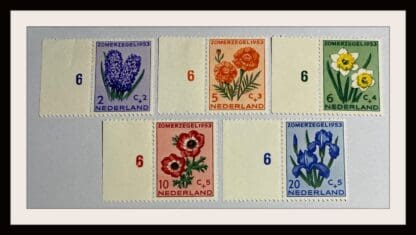 Netherlands Scott # B249-B253 Mint Hinged