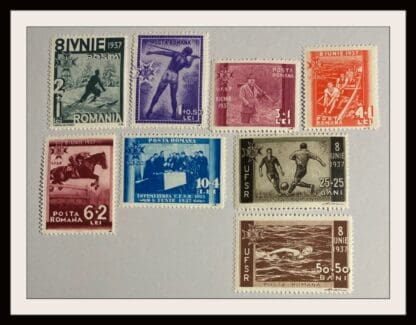 Romania Scott # B69-B76 Mint Hinged