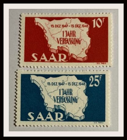 Saar Scott #201-202 Mint Hinged