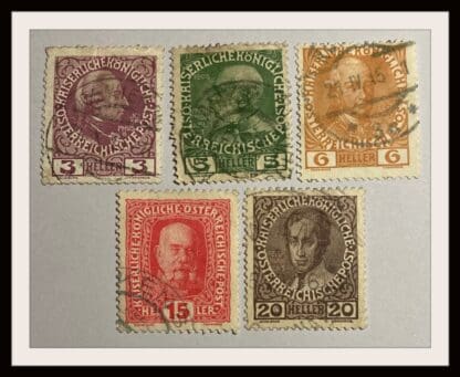 Austria Scott #145-147/150-151 Used