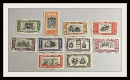 Bolivia Scott # 342-351 Mint Hinged