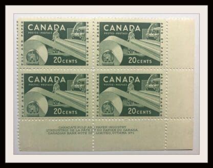 Canada Scott # 362 MNH Plate Block