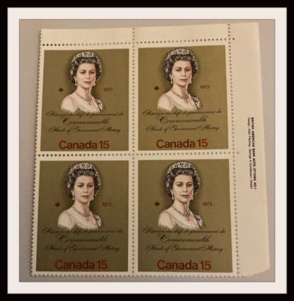 Canada Scott # 621 MNH Plate Block