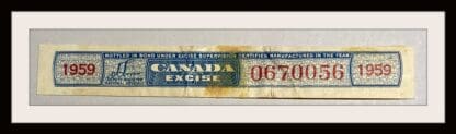 Canada # 1959 Distillers Alcohol Stamp Used