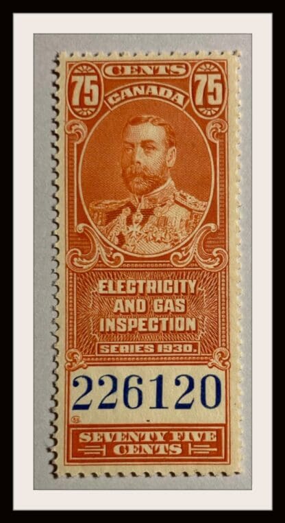 Canada # FEG3 Electric and Gas Stamp Series 1930 Mint NO GUM