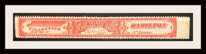 Canada # Hamilton Series 1880 Cigarette Tax Stamp Mint NO GUM