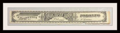 Canada # Toronto Series 1880 Cigarette Tax Stamp Mint NO GUM